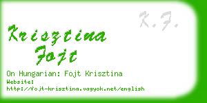 krisztina fojt business card